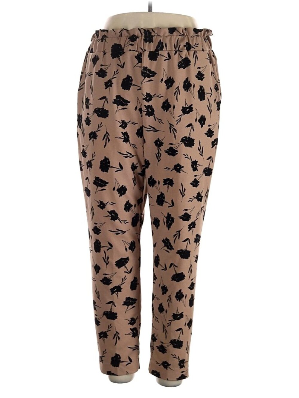 Jules & Leopold Womens Small Tan Floral Jogger Pants Pull On Elastic Waist NWT - Picture 2 of 6